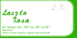 laszlo kosa business card